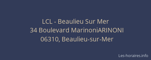 LCL - Beaulieu Sur Mer