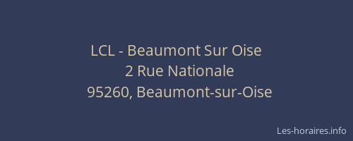 LCL - Beaumont Sur Oise