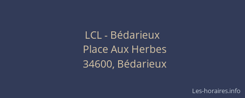 LCL - Bédarieux