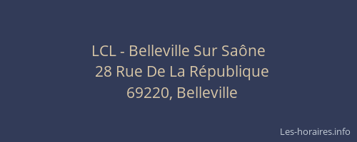 LCL - Belleville Sur Saône