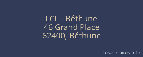 LCL - Béthune
