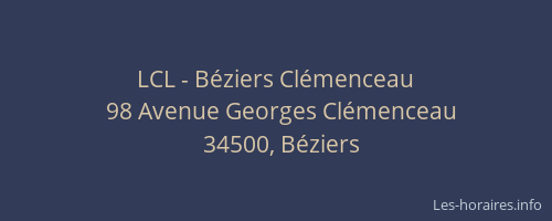 LCL - Béziers Clémenceau