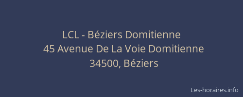 LCL - Béziers Domitienne
