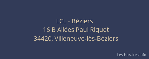 LCL - Béziers