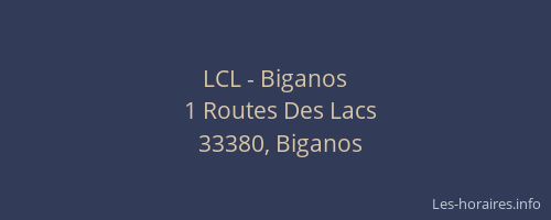 LCL - Biganos