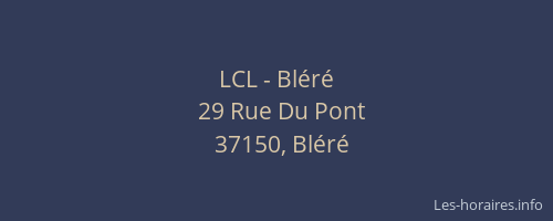 LCL - Bléré