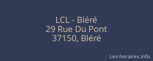 LCL - Bléré
