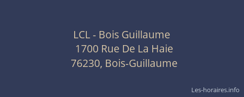 LCL - Bois Guillaume