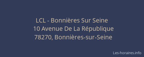 LCL - Bonnières Sur Seine