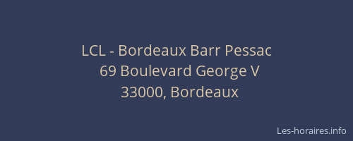 LCL - Bordeaux Barr Pessac