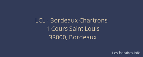 LCL - Bordeaux Chartrons