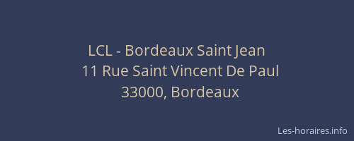 LCL - Bordeaux Saint Jean