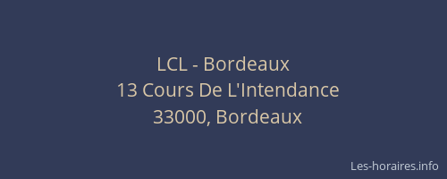 LCL - Bordeaux