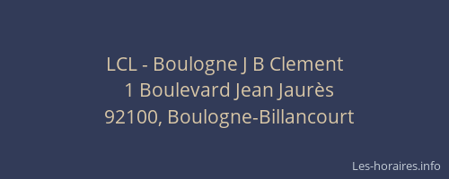 LCL - Boulogne J B Clement