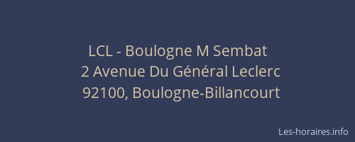 LCL - Boulogne M Sembat