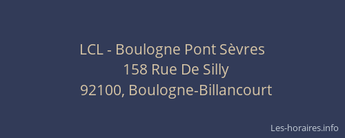 LCL - Boulogne Pont Sèvres