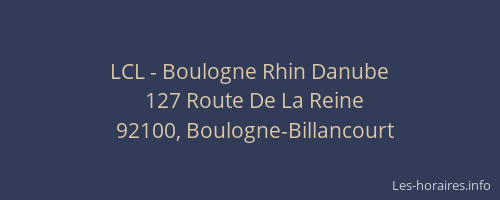 LCL - Boulogne Rhin Danube