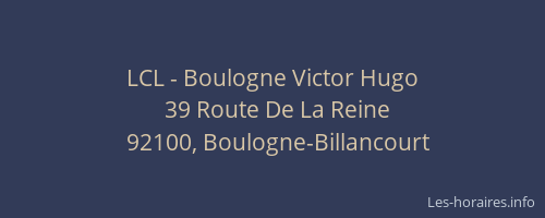 LCL - Boulogne Victor Hugo