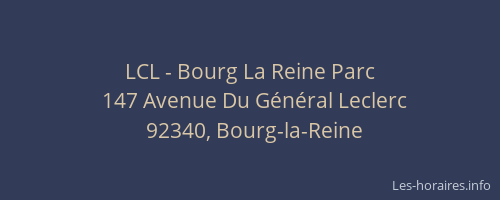 LCL - Bourg La Reine Parc