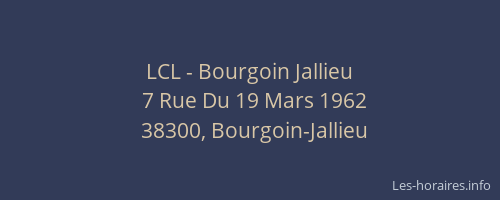 LCL - Bourgoin Jallieu