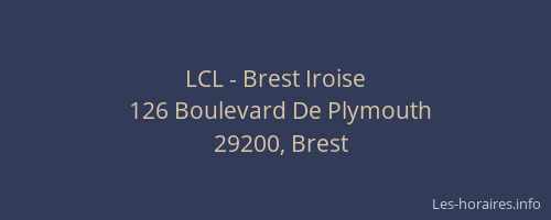 LCL - Brest Iroise