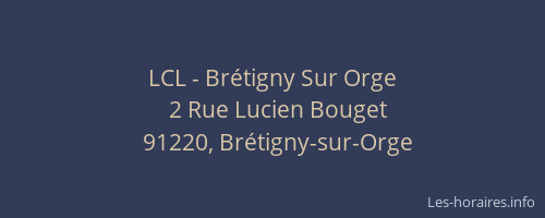 LCL - Brétigny Sur Orge