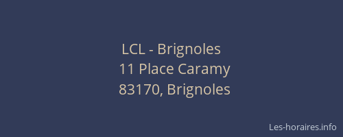 LCL - Brignoles