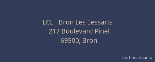LCL - Bron Les Eessarts
