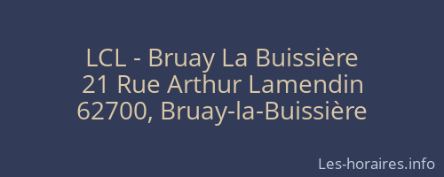 LCL - Bruay La Buissière