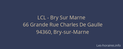 LCL - Bry Sur Marne