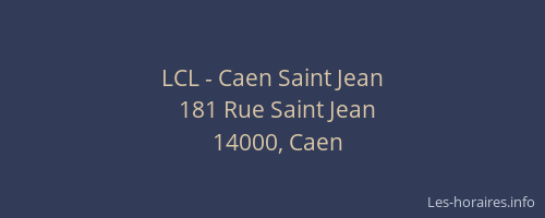 LCL - Caen Saint Jean