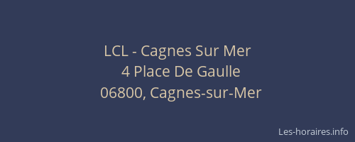 LCL - Cagnes Sur Mer