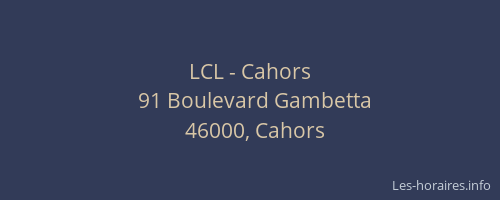 LCL - Cahors