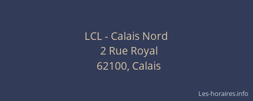 LCL - Calais Nord