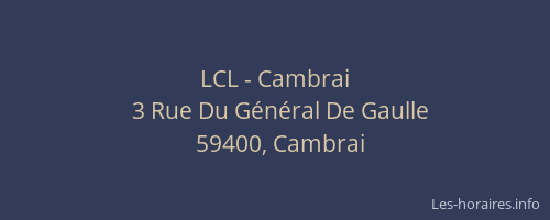 LCL - Cambrai