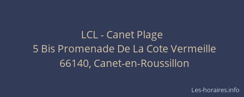 LCL - Canet Plage