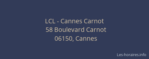 LCL - Cannes Carnot