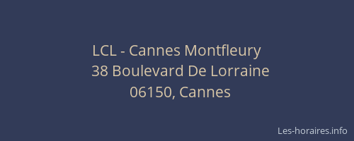 LCL - Cannes Montfleury