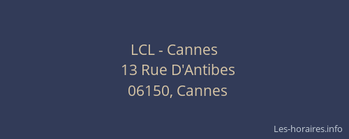 LCL - Cannes