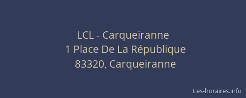 LCL - Carqueiranne