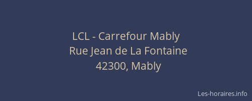 LCL - Carrefour Mably