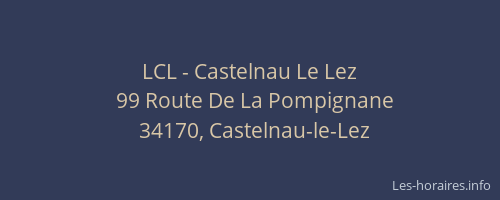 LCL - Castelnau Le Lez