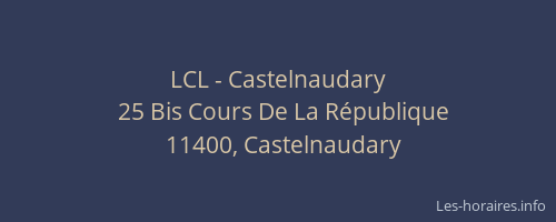 LCL - Castelnaudary