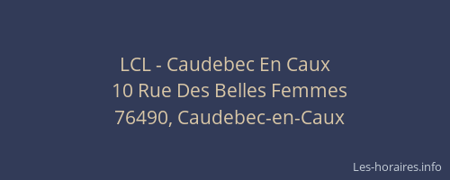 LCL - Caudebec En Caux