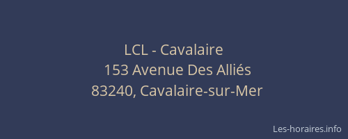 LCL - Cavalaire