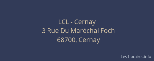 LCL - Cernay