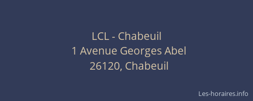 LCL - Chabeuil