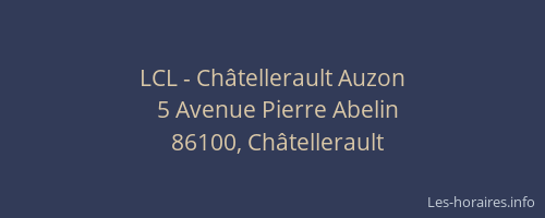 LCL - Châtellerault Auzon