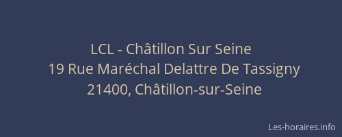 LCL - Châtillon Sur Seine