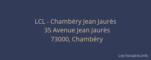 LCL - Chambéry Jean Jaurès